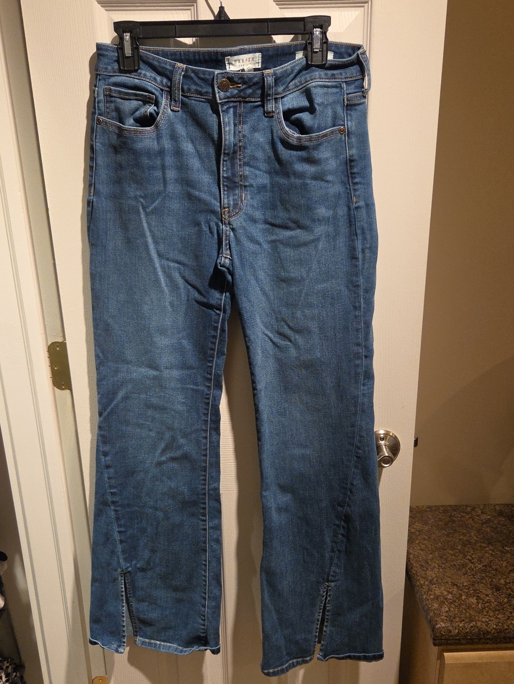 Harper Heritage Mid Rise Flare Leg Jeans